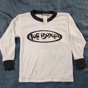 Vintage Joe Boxer Kids 5 White Shirt Flame Resistant Made In USA Long Sleeve